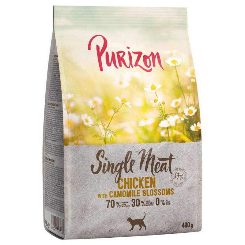 400 g Purizon zum Probierpreis! - Single Meat Huhn mit Kamillenblüten von Purizon