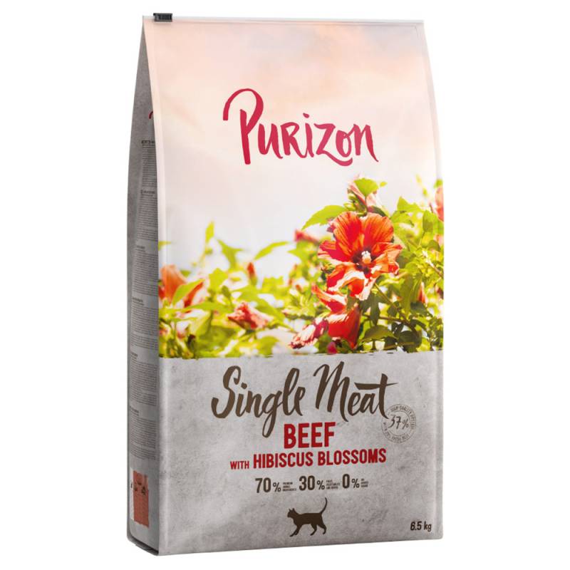 5.5 kg Purizon + 1 kg gratis!  - Single Meat Rind mit Hibiskusblüten von Purizon