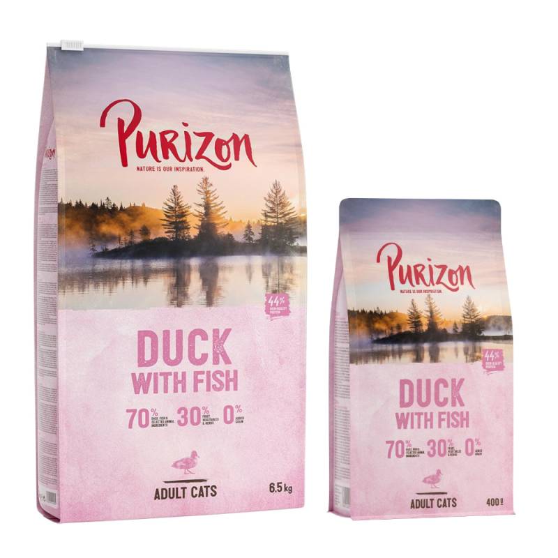 6,5 kg Purizon + 400 g gratis! - Adult Ente mit Fisch von Purizon