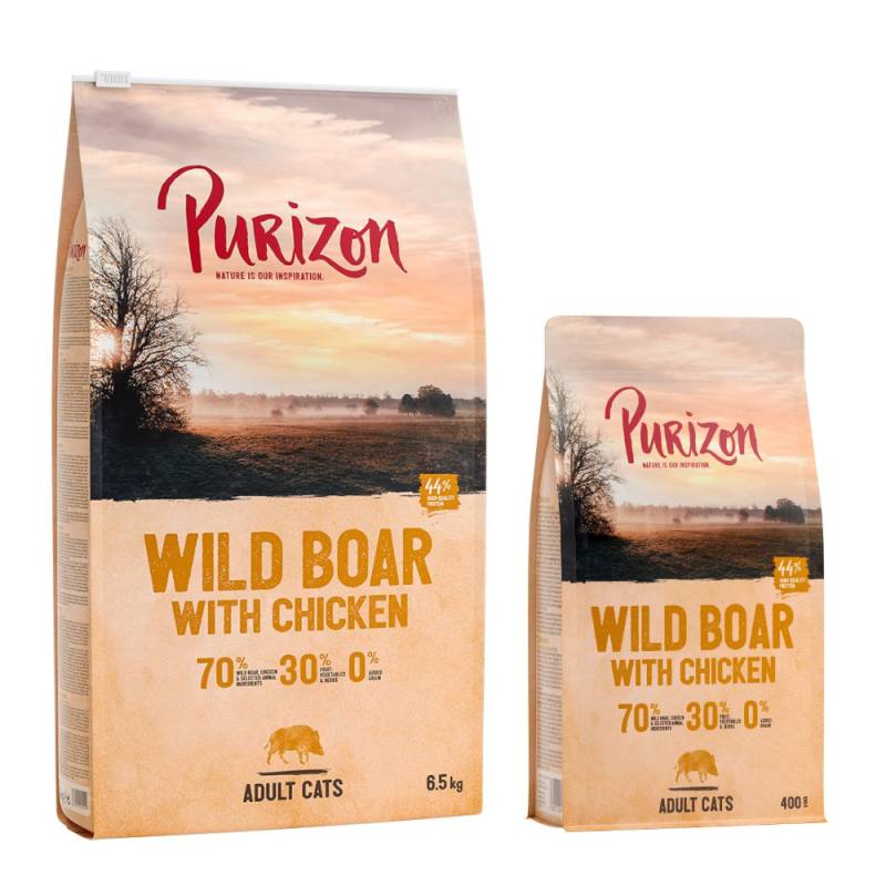 6,5 kg Purizon + 400 g gratis! - Adult Wildschwein mit Huhn von Purizon