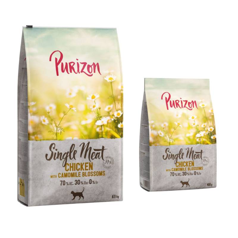 6,5 kg Purizon + 400 g gratis! - Single Meat: Huhn mit Kamillenblüten von Purizon