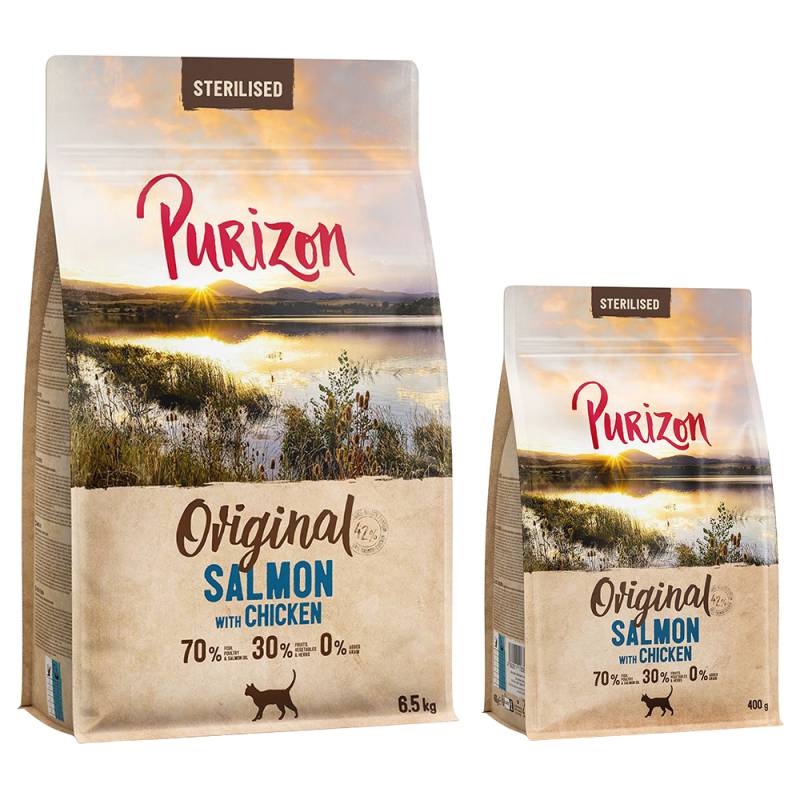 6,5 kg Purizon + 400 g gratis! - Sterilised Adult Lachs mit Huhn von Purizon