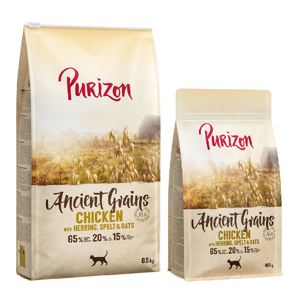 6,5 kg Purizon + 400 g gratis! - Urgetreide: Adult Huhn mit Fisch von Purizon