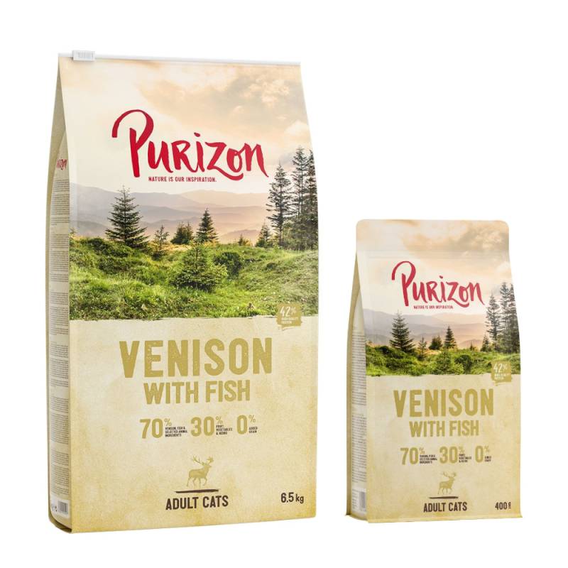 6,5 kg Purizon + 800 g gratis! - Adult Hirsch & Fisch von Purizon