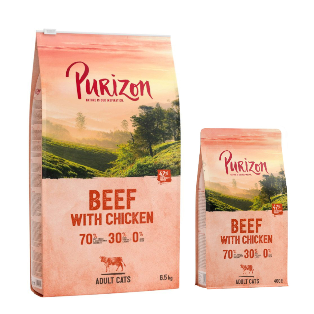 6,5 kg Purizon + 800 g gratis! - Adult Rind & Huhn von Purizon