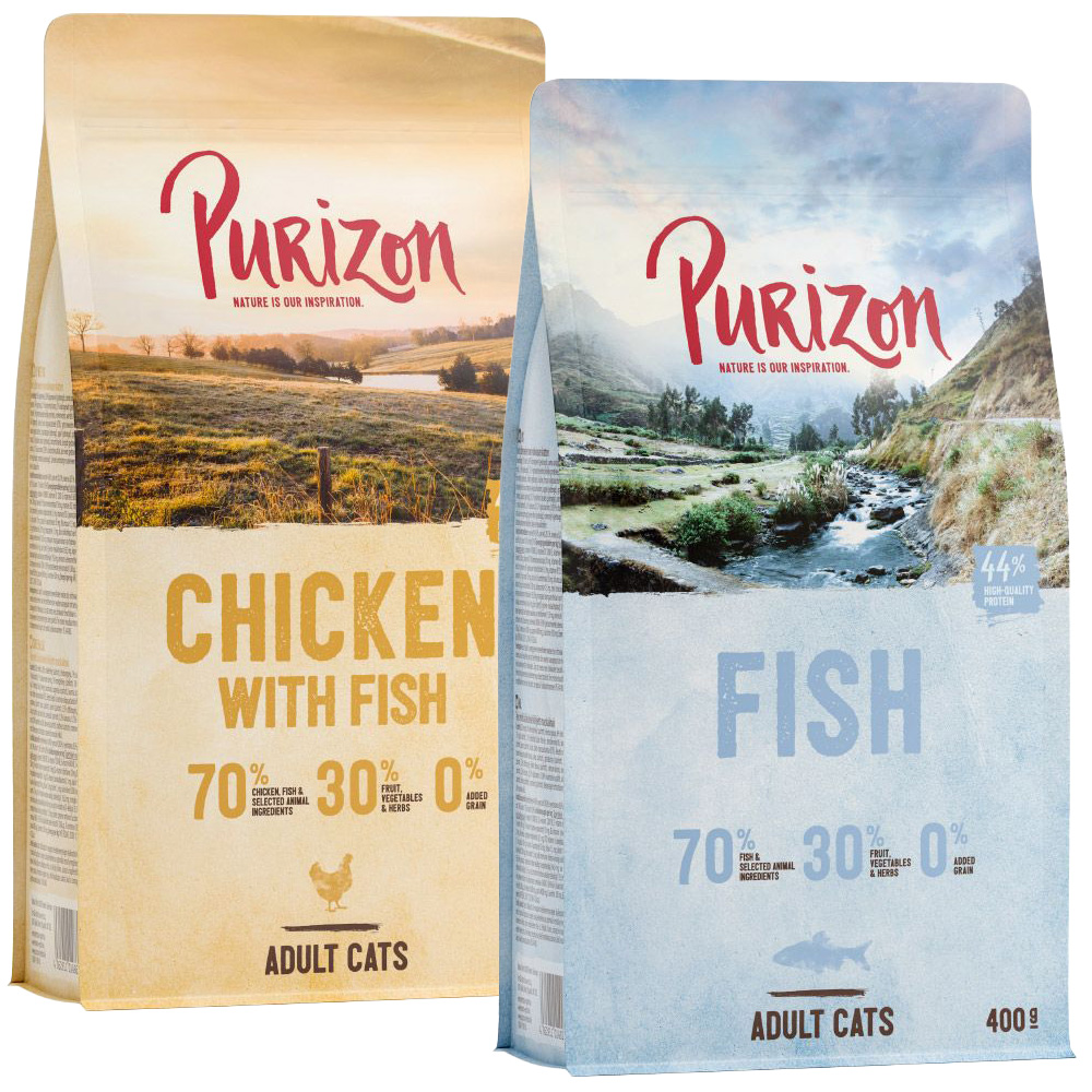 Lebenslangen Rabatt sichern und Jahresvorrat Purizon gewinnen! - Huhn & Fisch + Fisch von Purizon