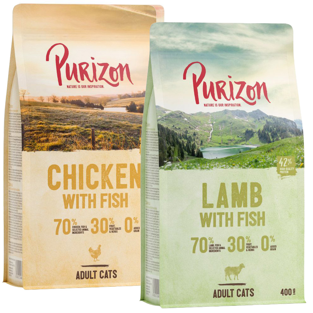 Lebenslangen Rabatt sichern und Jahresvorrat Purizon gewinnen! - Huhn & Fisch + Lamm & Fisch von Purizon