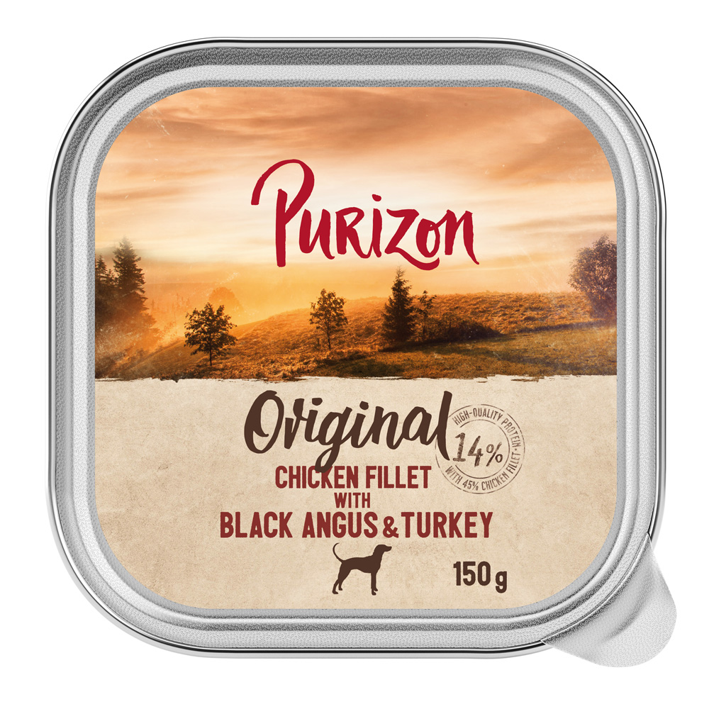 Purizon 24 x 150 g - Hühnerfilet mit Black-Angus-Rind & Pute Purizon 24 x 150 g - Hühnerfilet mit Black-Angus-Rind & Pute von Purizon