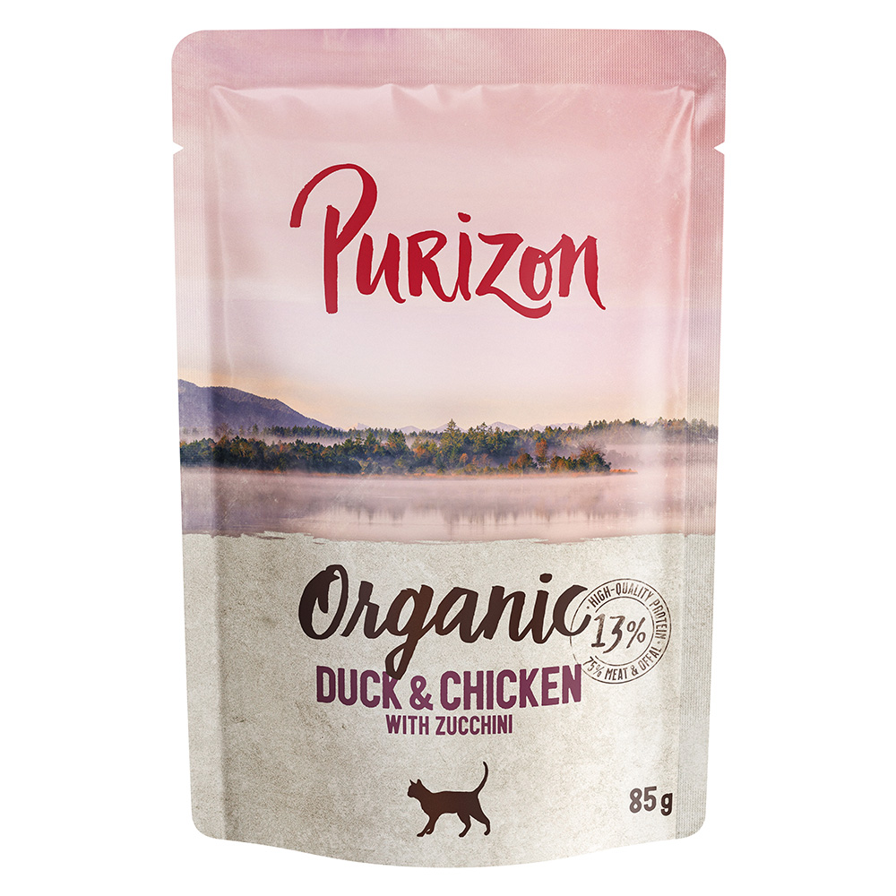 Purizon 6 x 70g/85g zum Probierpreis! - Organic: Ente und Huhn mit Zucchini 6x85g von Purizon