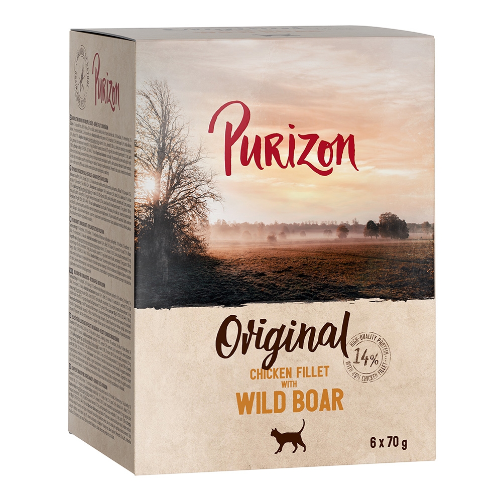 Purizon Original Adult 24 x 70 g - getreidefrei - Hühnerfilet mit Wildschwein von Purizon