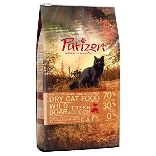 Purizon Adult Getreidefreies Premium Katzenfutter Trockenfutter mit Wildschwein 2,5 kg mit hohem Proteingehalt von Purizon