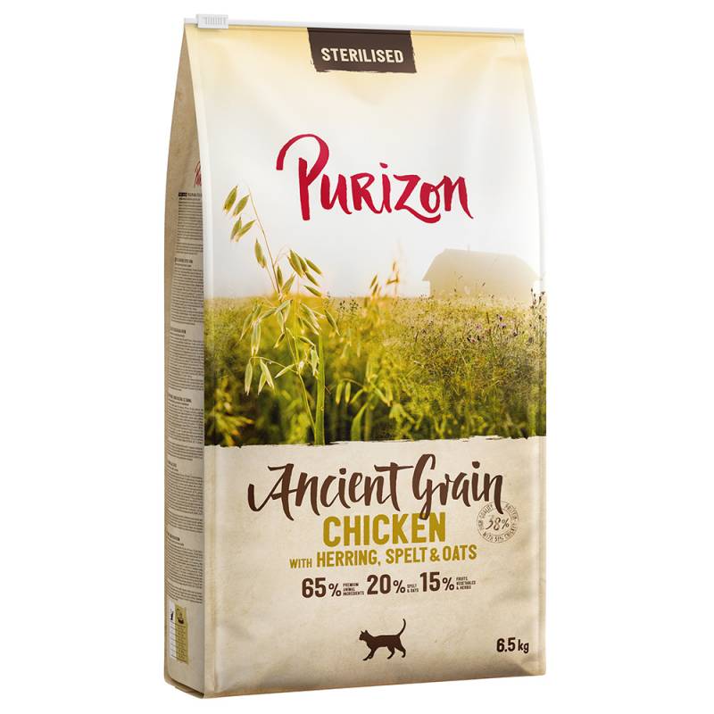 Purizon Adult Sterilised Huhn mit Fisch - Urgetreide - 6,5 kg von Purizon