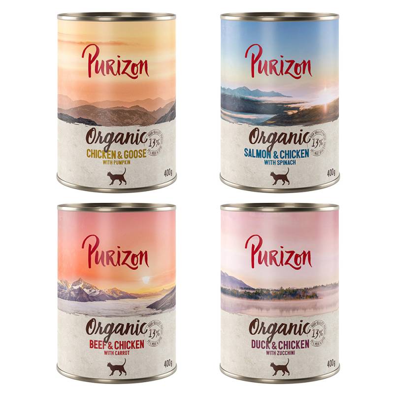 Purizon Organic 6 x 400 g - Mixpaket 4 Sorten von Purizon