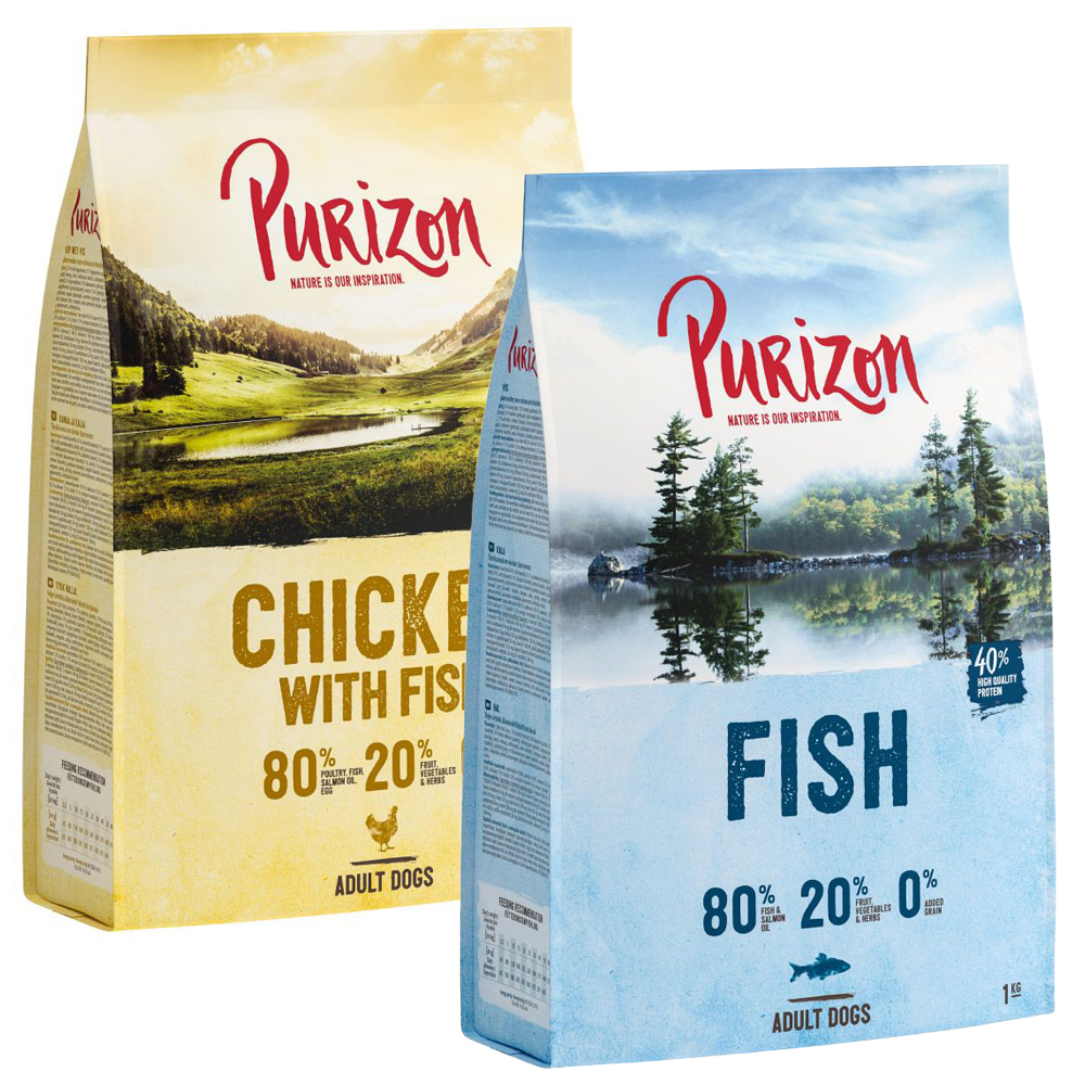 Purizon Probiermix 2 x 1 kg zum Sonderpreis - Huhn mit Fisch, Fisch von Purizon