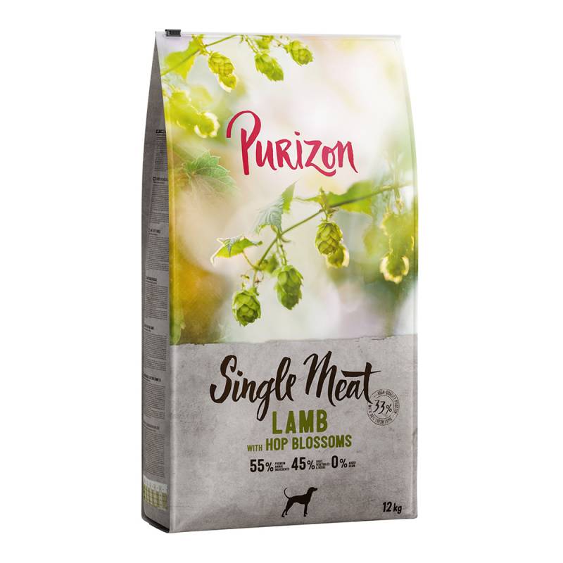 Purizon Single Meat Lamm mit Hopfenblumen - 12 kg von Purizon