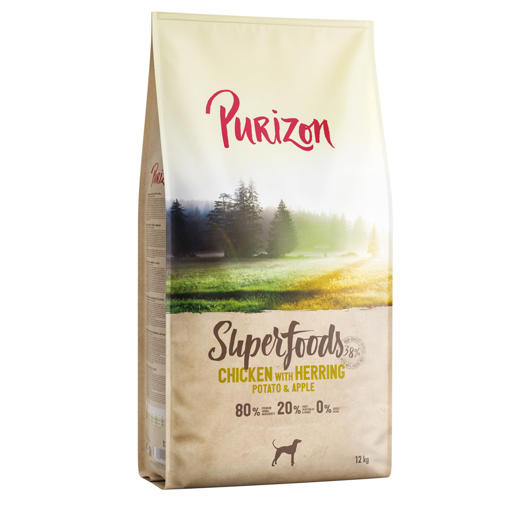 Purizon Superfoods Huhn mit Hering, Kartoffeln und Äpfeln - 12 kg Purizon Superfoods Huhn mit Hering, Kartoffeln und Äpfeln - 12 kg von Purizon