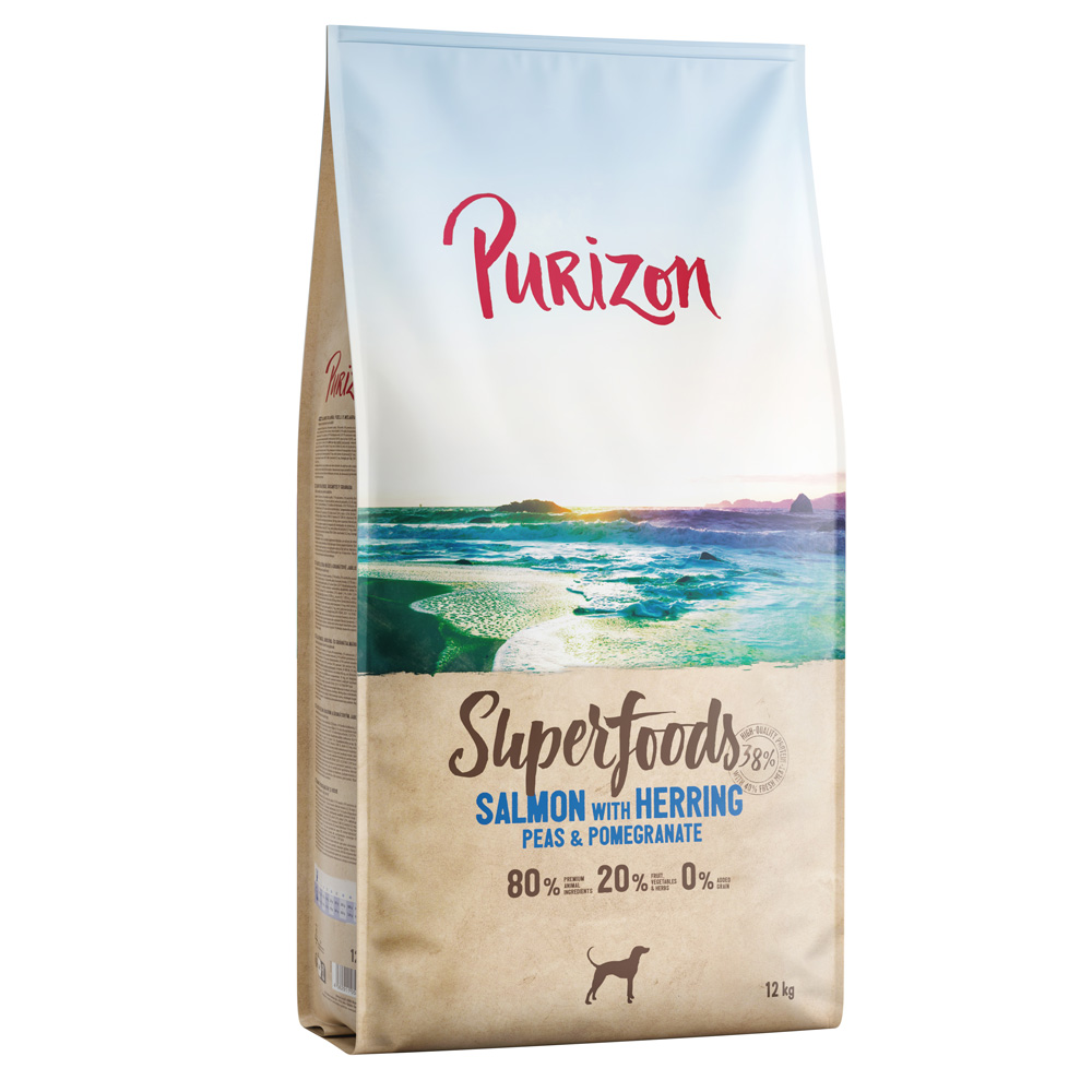 Purizon Superfoods Lachs mit Hering, Erbsen und Granatapfel - Sparpaket: 2 x 12 kg Purizon Superfoods Lachs mit Hering, Erbsen und Granatapfel - Sparpaket: 2 x 12 kg von Purizon