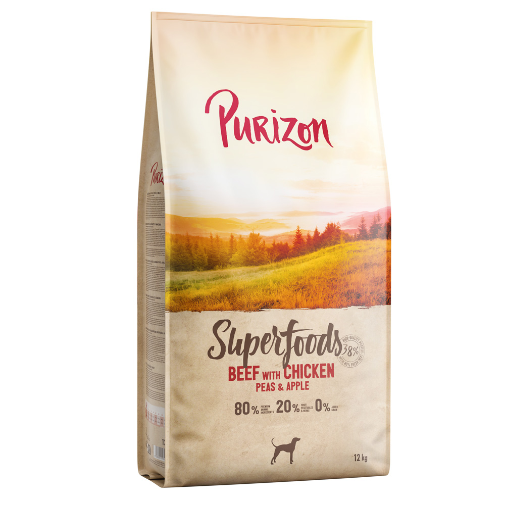 Purizon Superfoods Rind mit Huhn, Erbsen und Äpfeln - 12 kg Purizon Superfoods Rind mit Huhn, Erbsen und Äpfeln - 12 kg von Purizon
