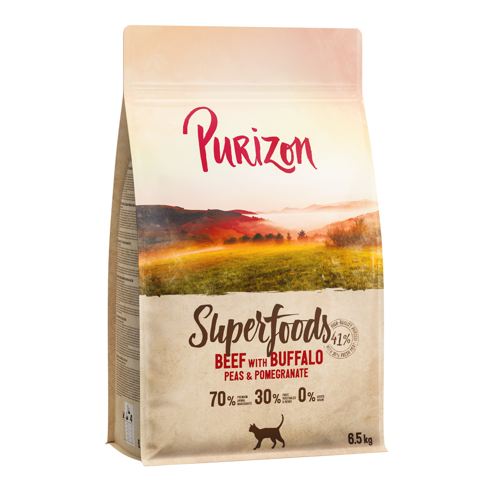 Purizon Superfoods herzhaftes Rind mit Büffel, Erbsen und Granatapfel - 6,5 kg Purizon Superfoods herzhaftes Rind mit Büffel, Erbsen und Granatapfel - 6,5 kg von Purizon