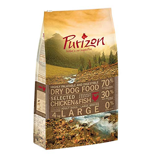 Purizon ausgewachsene Hunde für große Rassen, getreidefreies Huhn und Fisch, 4 kg von Purizon