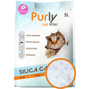 Purly Silica Katzenstreu Babypuder 3 x 5 Liter (6,6kg) von Purly