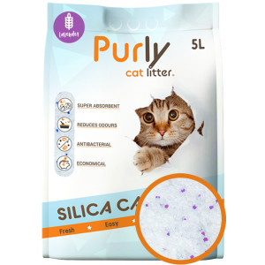 Purly Silica Katzenstreu Lavendel 3 x 5 Liter (6,6kg) von Purly