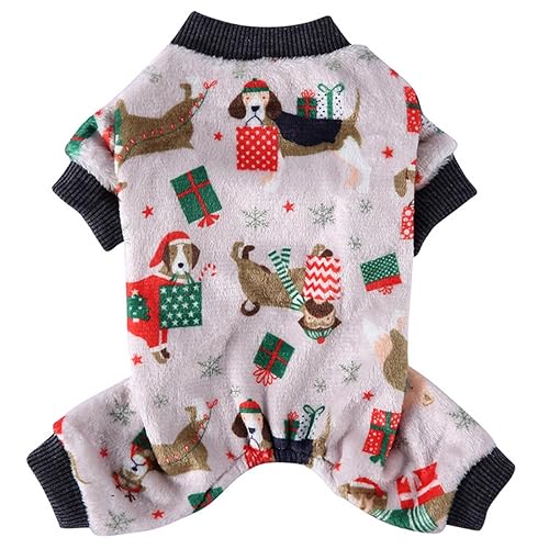 Hundepullover Grosse Hunde Weihnachten Winter Warmer Hund Katze Pullover Kleidung Haustier Mantel Kostüm Welpenpullover Pullover Bekleidung für kleine mittelgroße Hunde Haustierpullover (04-F, L) von Pursuit-W