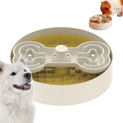 Puzzle Feeder 3-in-1 Futternapf für Hunde, langsame Futternapf + Leckmatte + Hunde-Bereicherung, Puzzle-Knochen, perfekt für Trockenfutter, Leckerlis, Rohfutter, verhindert Überlaufen und groß genug von Puzzle Feeder