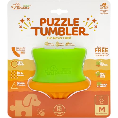 Puzzle Feeder Hundeanreicherungsspielzeug, Interaktives Hunde-Puzzle-Spielzeug zur geistigen Stimulation, Hundespielzeug für Leckerli-Dosierung, waschbare Hundeleckerli-Puzzles für mittelgroße Hunde von Puzzle Feeder