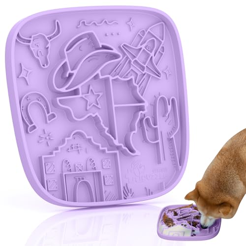 Puzzle Feeder Silikon-Leckmatte für Hunde, reichhaltige und innovative strukturierte Hundefuttermatte, langsam füttern, Hundematte für alle Hunderassen, ideale Größe für 3 Tassen mit verschiedenen von Puzzle Feeder