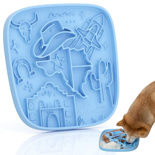 Puzzle Feeder Silikon-Leckmatte für Hunde, reichhaltige und innovative strukturierte Hundefuttermatte, langsames Füttern, Hundematte für alle Hunderassen, ideale Größe für 3 Tassen mit verschiedenen von Puzzle Feeder