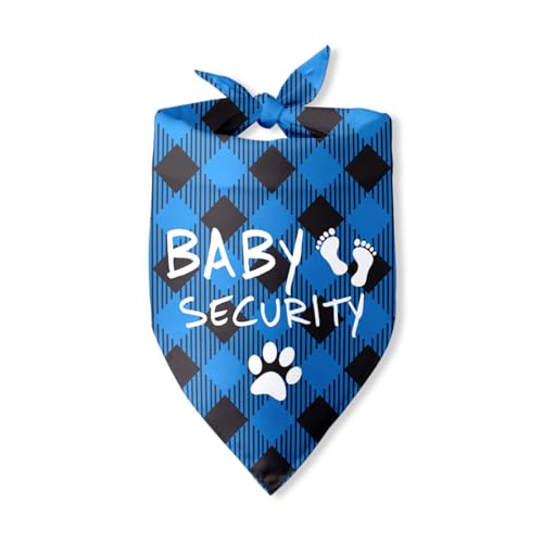 Baby Security Dog Bandana Baby Ankündigung Büffel Plaid Hund Schwangerschaft Ankündigung Geschlecht Enthüllung Dreieck Lätzchen Schal Zubehör für Klein Mittel von Pwrlveiut