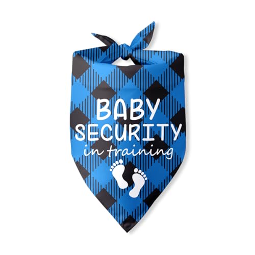 Baby Security in Training Hund Bandana Baby Ankündigung Büffel Plaid Hund Schwangerschaft Ankündigung Geschlecht Enthüllen Dreieck Lätzchen Schal Zubehör für Klein Mittel von Pwrlveiut