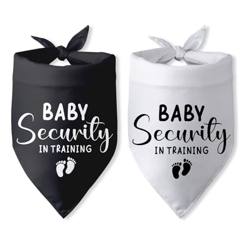 Baby Security in Training Schwangerschaftsankündigung Hundehalstuch, Zubehör, Geschlechtsoffenbarung, Hundehalstuch, Baby-Ankündigung, Foto-Requisiten für große, mittelgroße und kleine Hunde, 2 von Pwrlveiut