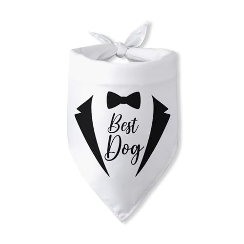 Best Dog Wedding Dog Bandana Dog of Honor Engagement Bridal Party Dog Bandana Puppy Bandana Triangle Bibs Scarf Accessories for Small Medium Dogs Pets von Pwrlveiut