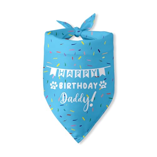 Happy Birthday Daddy Dad Triangle Dog Bandana Scarf for Dogs Dog Dad Gifts Accessories for Birthday Party Dog Dad Lovers Gift von Pwrlveiut