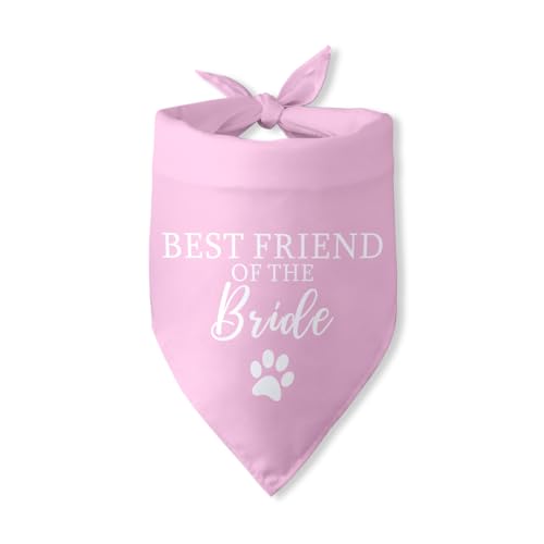 Hochzeit Hund Bandana Beste Freund der Braut Hund Bandana Verlobung Hochzeit Ankündigung Hund Bandanas Welpe Bandana Dreieck Lätzchen Schal Zubehör für Kleine Mittlere Hunde Haustiere von Pwrlveiut