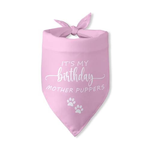 Hund Geburtstag Bandanas Mädchen Hund Geburtstag It's My Birthday Mutter Puppers Outfit Dekorationen Schal Geschenke für Geburtstag Mädchen Hund Welpe Haustier Happy Birthday Rosa Hund Bandana Hund von Pwrlveiut