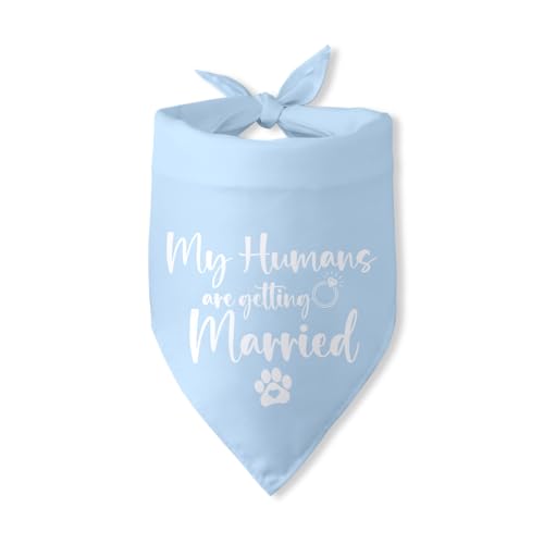 Hundehalstuch, Verlobungsgeschenk für Paare, Aufschrift "My Humans are Getting Married", Brautparty, Haustier-Schal, Brautparty, Verlobungsdekoration, Schal, Zubehör für Hunde und Haustiere von Pwrlveiut