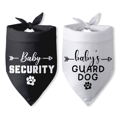 Sicherheits-Hunde-Halstuch, Baby-Schutzhalstuch, Geschenk für Schwangerschaft, Ankündigung, Foto-Requisite für große, mittelgroße und kleine Hunde, 2 Packungen von Pwrlveiut