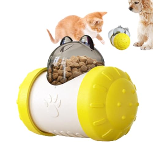 Leckerli-Spender Hundeball - Slow Feeder Dog Tumbler Spielzeug | Interaktiver Hundefutter Puzzle Feeder Ball, Hund Leckfutter Spielzeug für Welpen, Katze Training, Spielen von Pxcewdcx