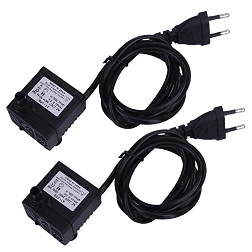 Pyugxab 2X AC 220-240V 5W Tauchpumpe Wasserpumpe Brunnen Aquarium Teichpumpe EU-Stecker von Pyugxab