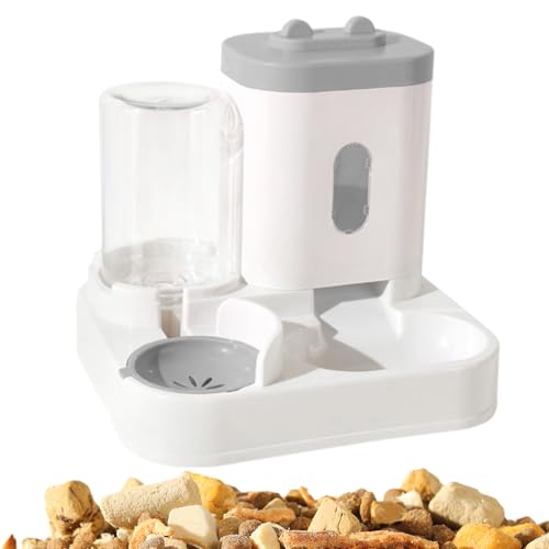 Automatic Pet Feeder, Cat Food Feeder, Feeder Water, Pet Feeder Food Container, Water Dispenser, Auto Dog Feeder for Small Medium Dogs Cats, Pet Supplies, 2300ml von Pzuryhg