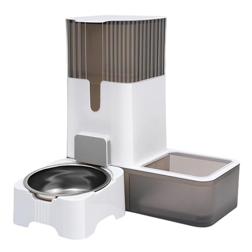 Automatischer Hundefutterspender Katzenfutter Futterspender Waterer Auto Dog Feeder Große Kapazität Wasserspender 2 in 1 Automatischer Futterspender für Kleine Mittlere Hunde Katzen von Pzuryhg