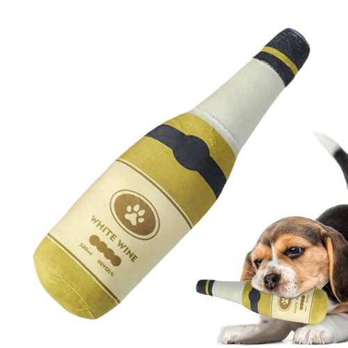 Bierflasche Hundespielzeug, Hund Quietschendes Kauspielzeug, Plüsch Bierflasche Hundespielzeug, Lustiges Hundespielzeug Imitation Alkohol, Knistern Hundespielzeug Für Mittlere Hunde, Quietschendes von Pzuryhg