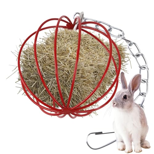 Bunny Hay Feeder, Hay Rack Dispenser, Chew Toy Ball, Metal Hanging Design, Sturdy Construction, Easy Refill, Safe for Pets, Space Saving, Perfect for Rabbits, Hamsters, 2.36x2.36 inches Bunny Hay Feeder, Hay Rack Dispenser, Chew Toy Ball, Metal Hanging Design, Sturdy Construction, Easy Refill, Safe for Pets, Space Saving, Perfect for Rabbits, Hamsters, 2.36x2.36 inches von Pzuryhg