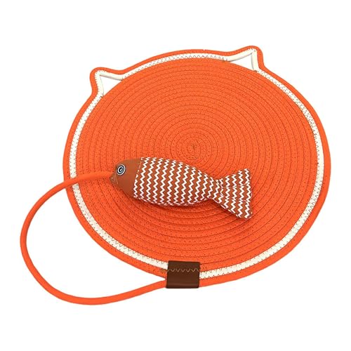 Fischförmiges Katzenkratzpad, Katzenkratzmatte, Katzenkratzpad Mit Spielzeug, Fischförmiger Katzenkratzer, Katzenmöbelschutz, Gewebte Katzenkratzmatte, Katzenübungskratzpad, Katzenkratzbaum von Pzuryhg