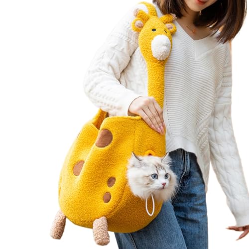 Giraffe Pet Carrier Bag, Pet Shoulder Bag, Giraffe Design Cat Carrier Bag, Large Pet Carrier, Cute Giraffe-Shaped Travel Bag, Large Capacity Pet Carrier for Cat Dogs von Pzuryhg