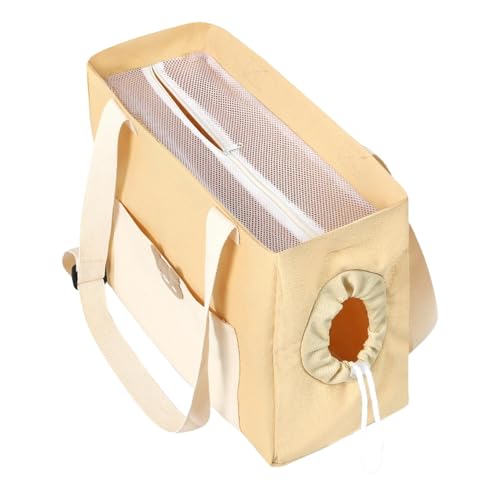 Hundetasche, Katzentragetasche, Top-Loading Haustier-Tragetasche, atmungsaktive Netz-Haustiertasche mit 37 x 15 x 30 cm für multifunktionale Haustier-Ausflüge für den täglichen Gebrauch, Wandern und von Pzuryhg