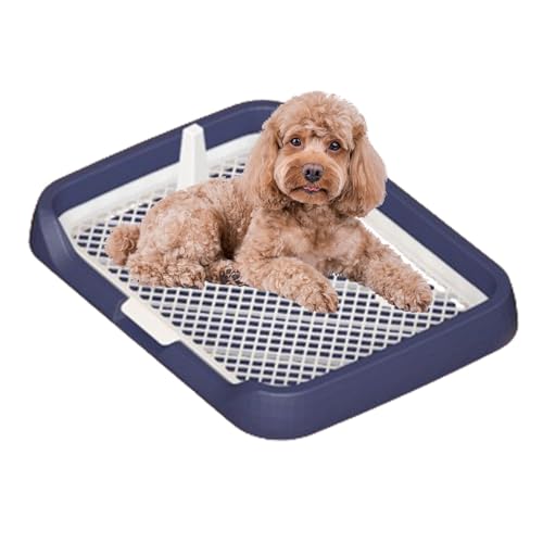 Indoor Dog Potty Tray Mesh Grid Potty Tray Flat Potty Tray For Dogs, Pee Pad Holder For Pets, Easy Cleaning Pet Supplies, Removable Column Dog Potty, Simple Setup Pee Holder, Dog Training Supplies, von Pzuryhg